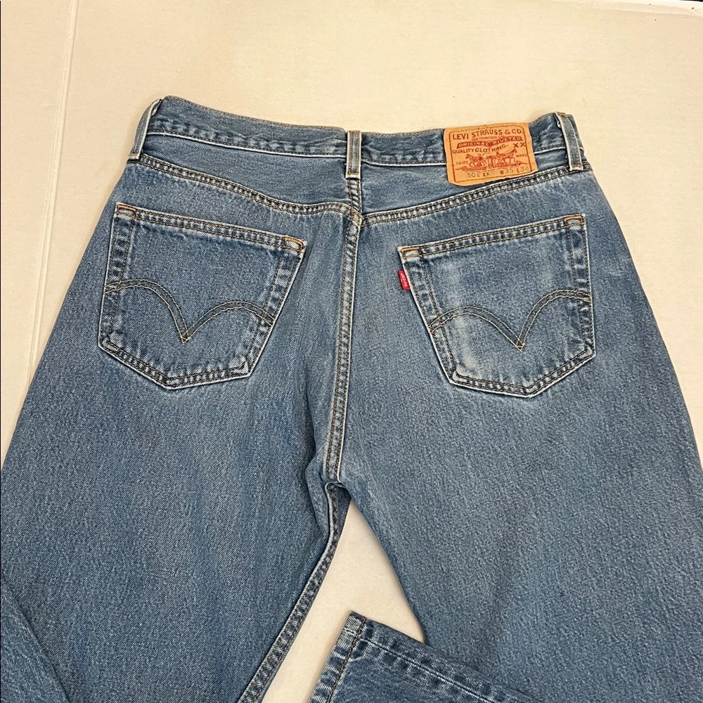 Y2K LEVI’S 501xx VINTAGE STRAIGHT LEG GRUNGE DISTRESSED BUTTON FLY JEANS 32x30